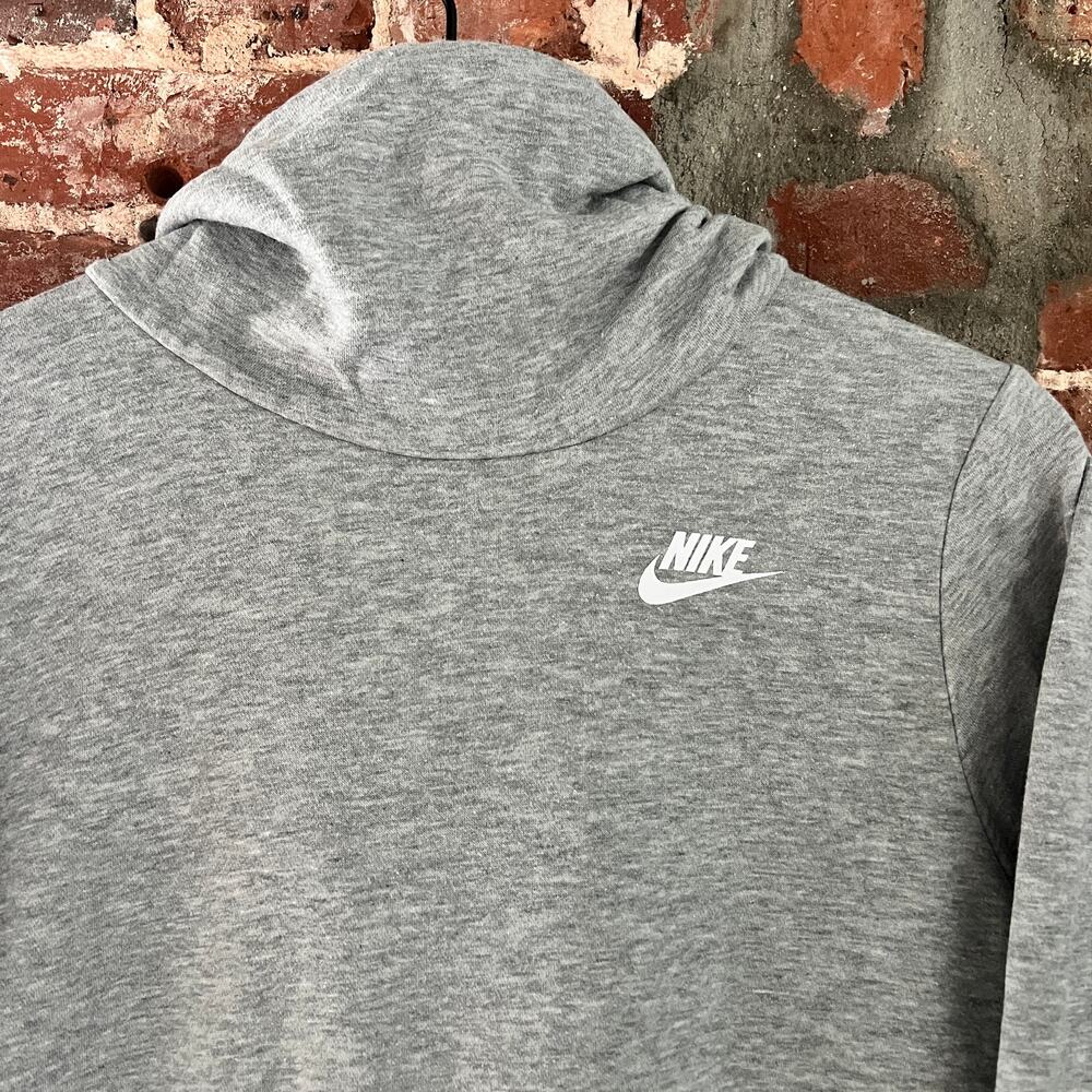 Nike Funnel Neck Men's Hoodie Gray Sweatshirt S 19x23